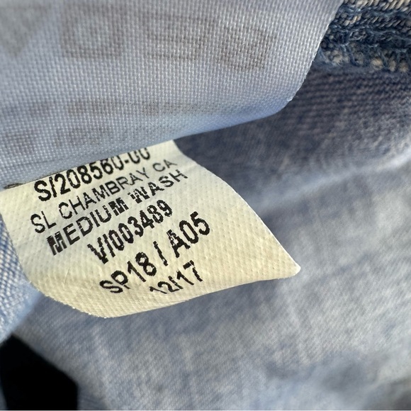 NWT Old Navy Sleeveless Chambray Cami Jumpsuit Blue Cropped Cotton Wide Leg - Picture 14 of 15